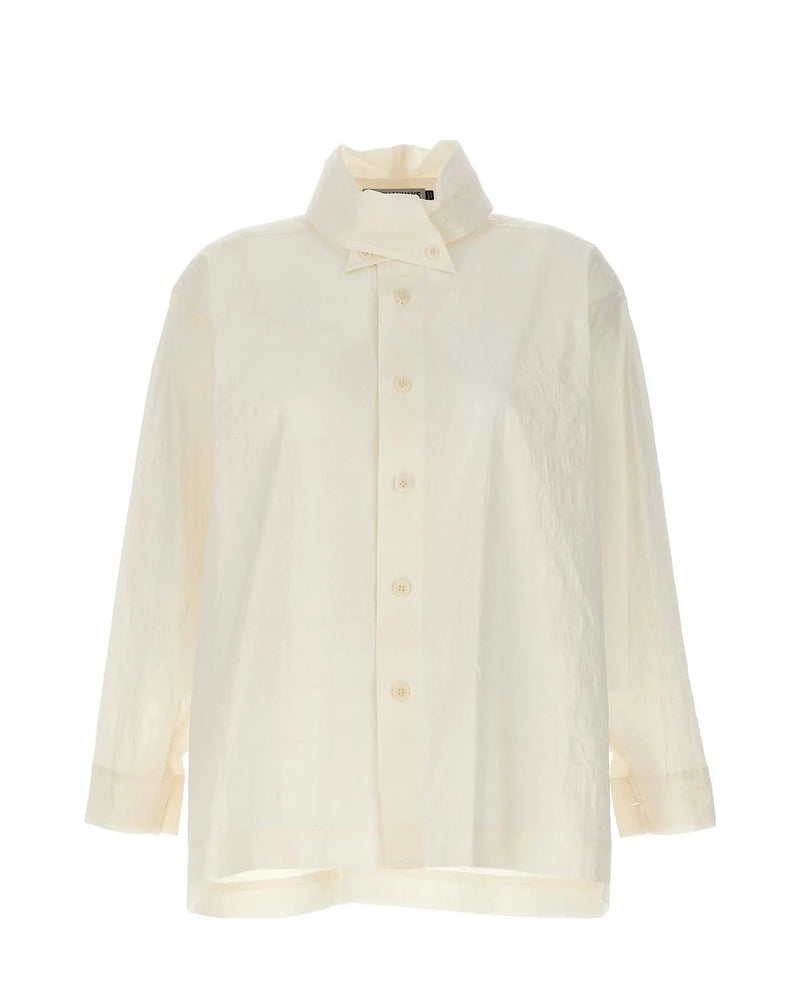 Issey Miyake Dress Shirt in white, Other Fibers