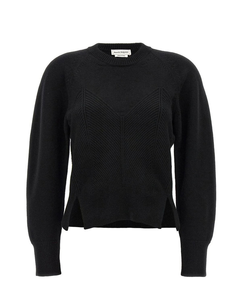 Alexander McQueen Sweater in black, Wool