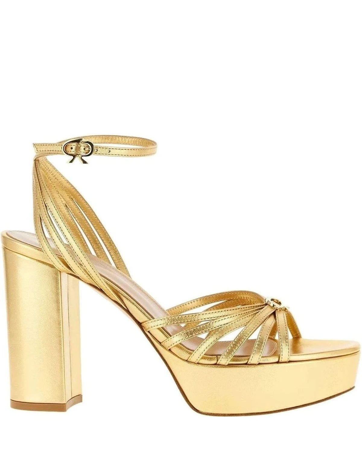 Gianvito Rossi Gold Stiletto Sandals 