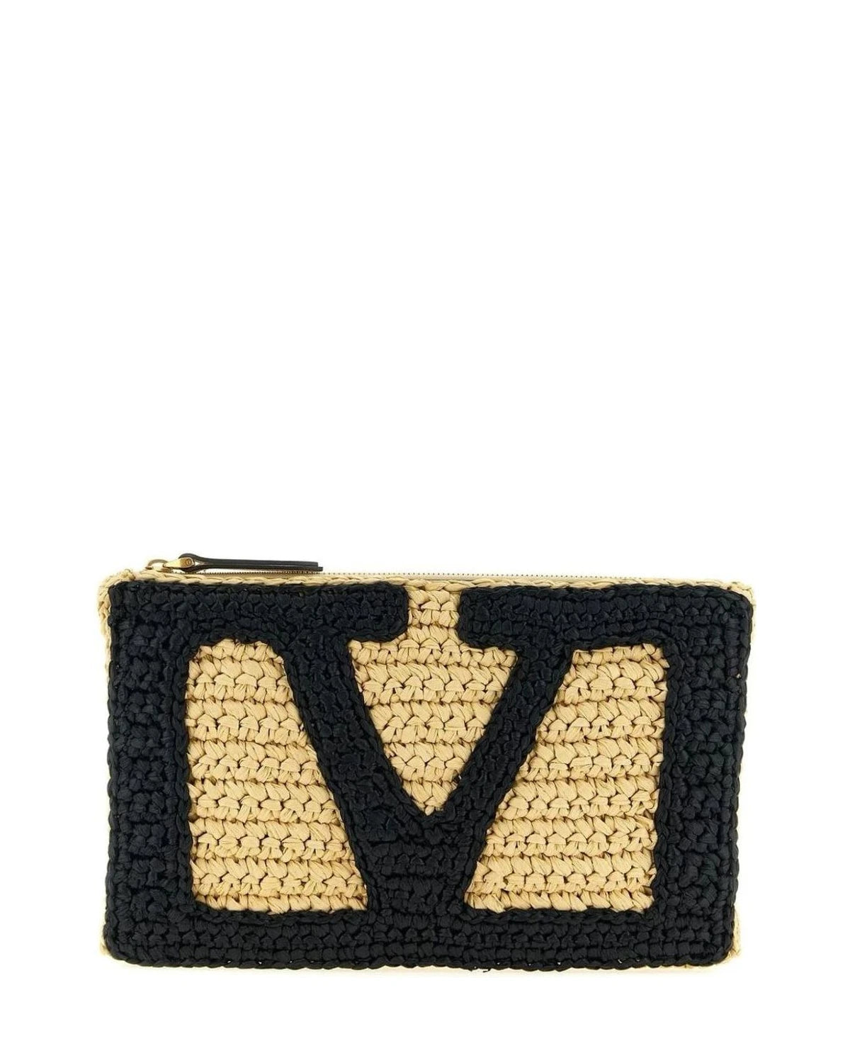 Valentino Garavani Envelope Clutche in black, Viscose