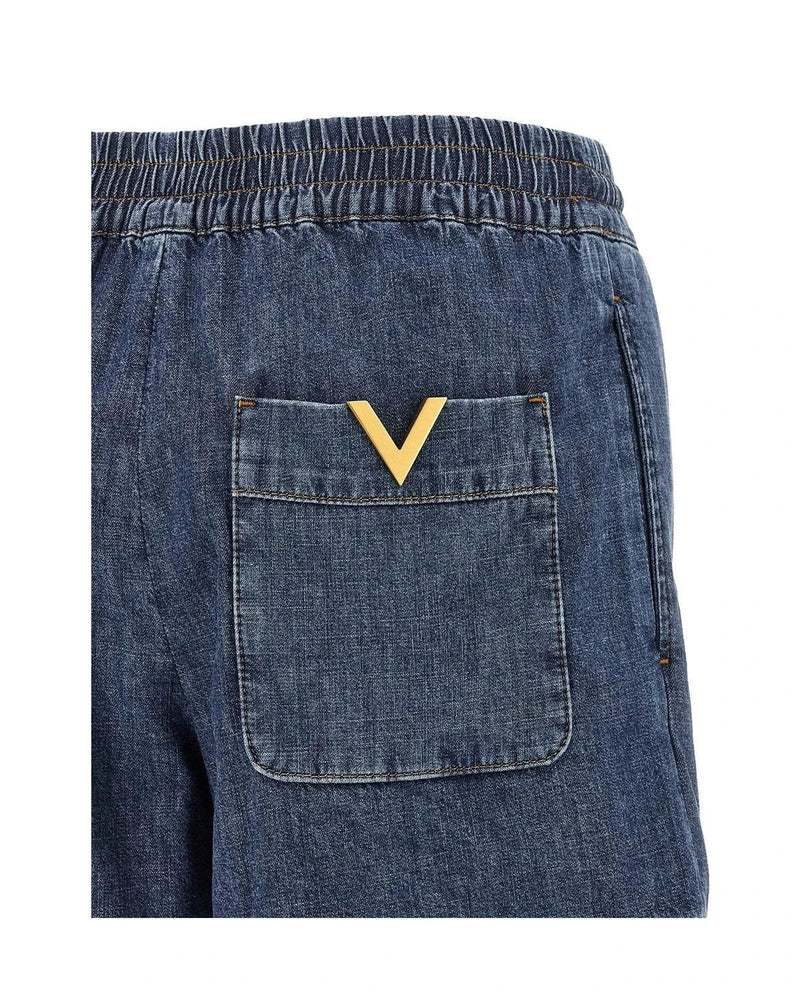 Valentino Garavani Denim Short in blue, Cotton — view 4