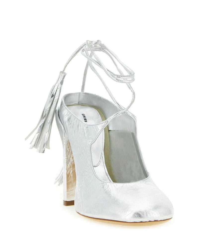 Dries Van Noten Silver Pumps 