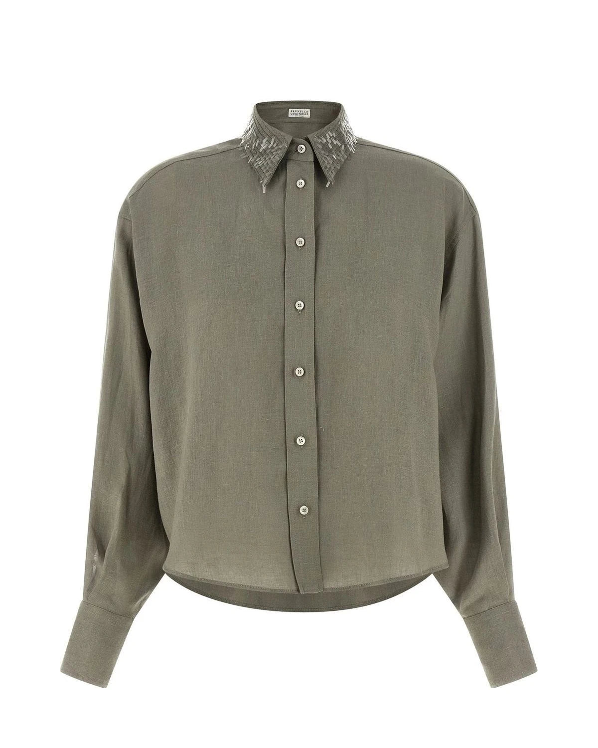 Brunello Cucinelli Blouse in green, Linen