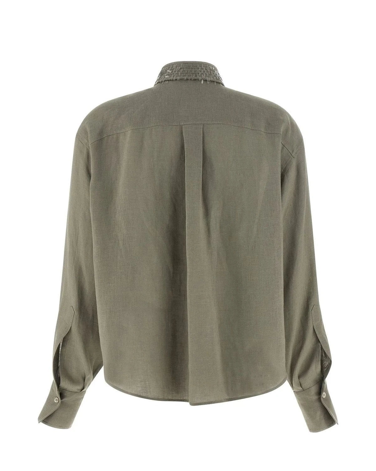 Brunello Cucinelli Blouse in green, Linen — view 2
