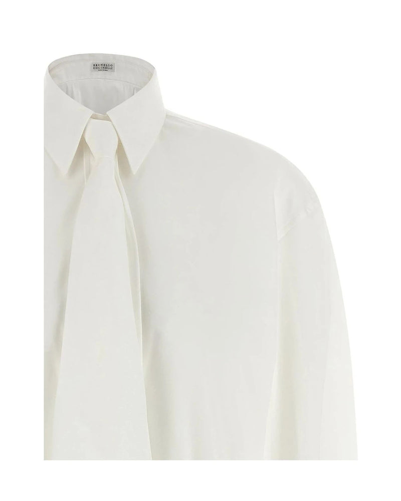 Brunello Cucinelli Dress Shirt in white, Cotton — view 3