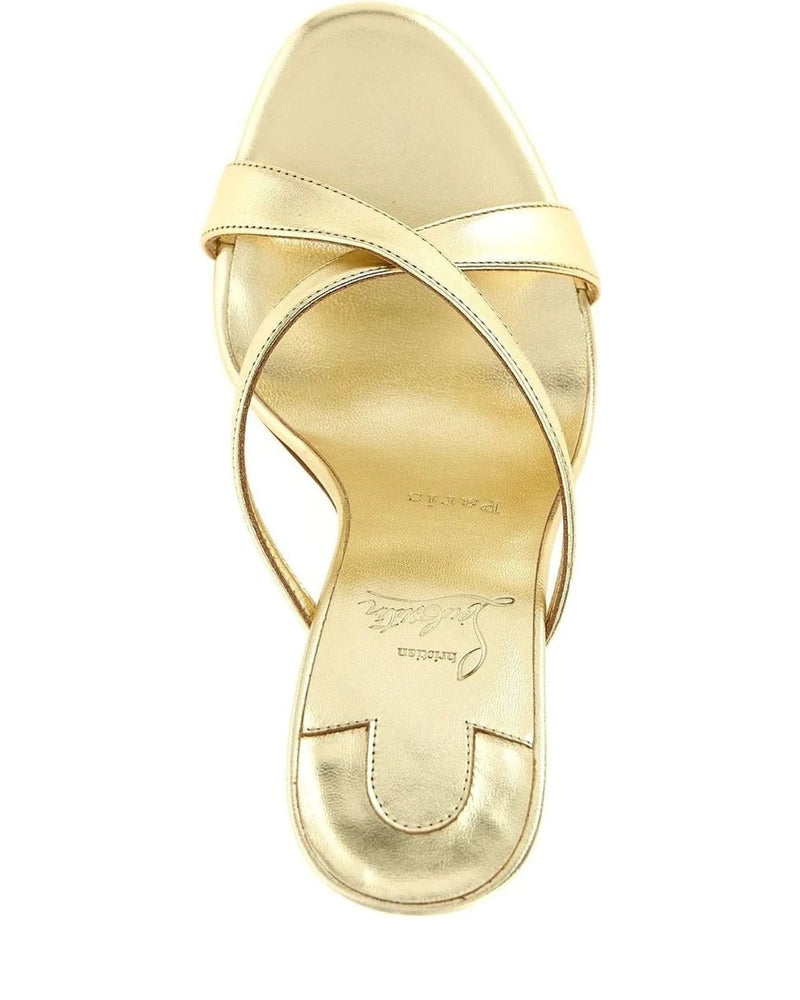 Christian Louboutin Gold Stiletto Sandals 
