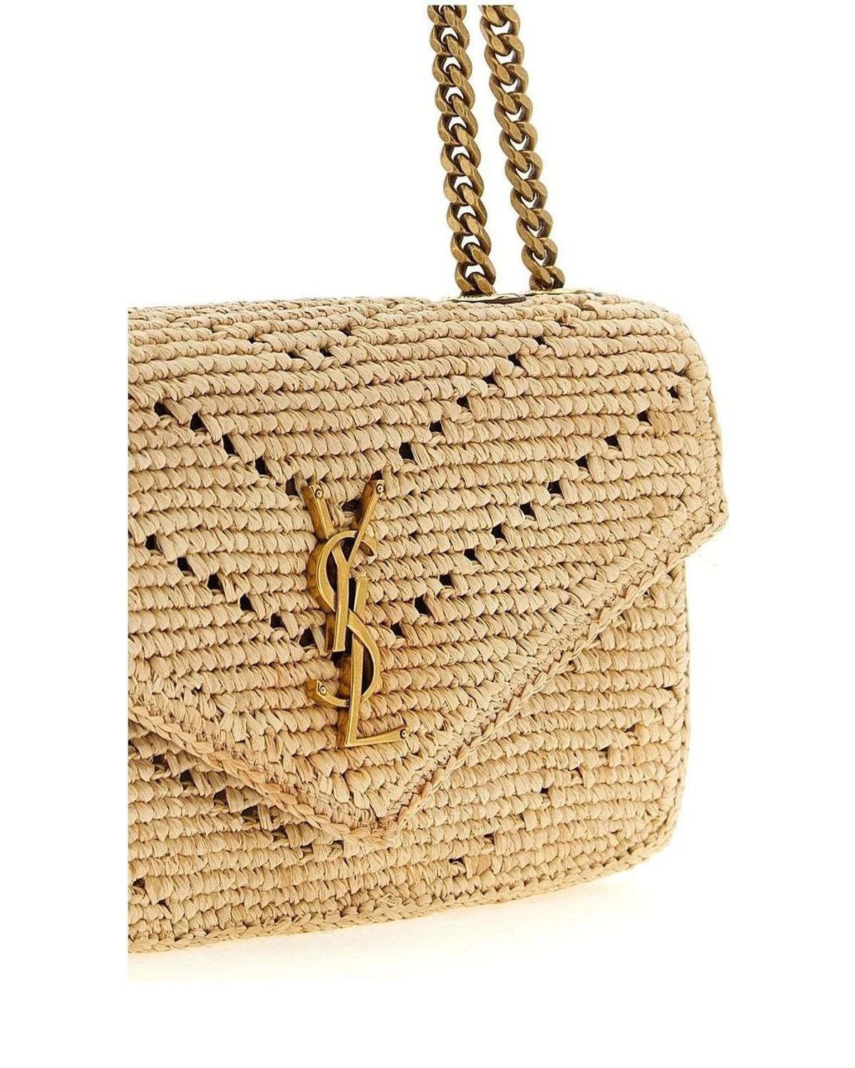 Saint Laurent Shoulder Bag in beige, Raffia — view 3