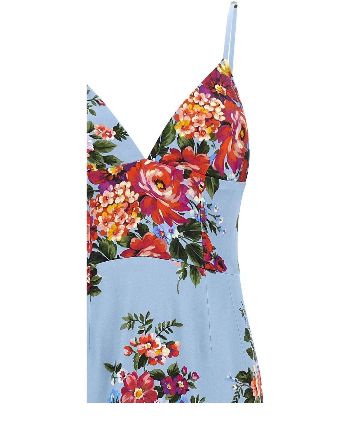 Dolce & Gabbana Floral Blue Dress 