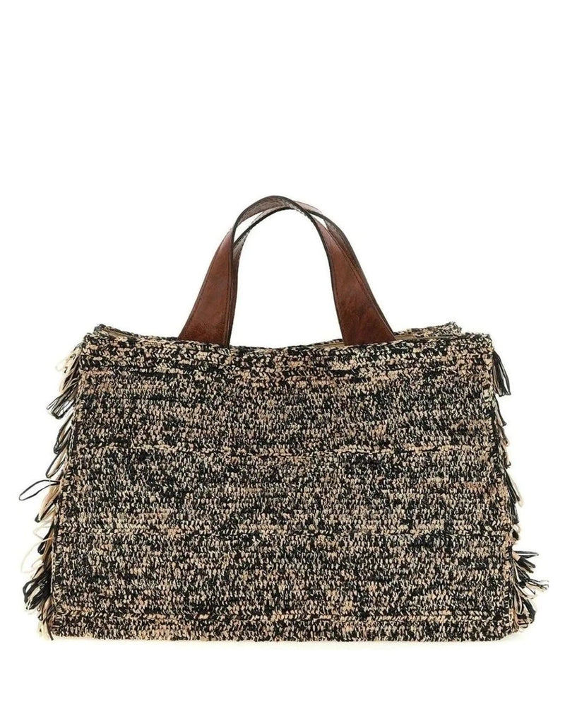 Ibeliv Tote Bag in brown, Raffia