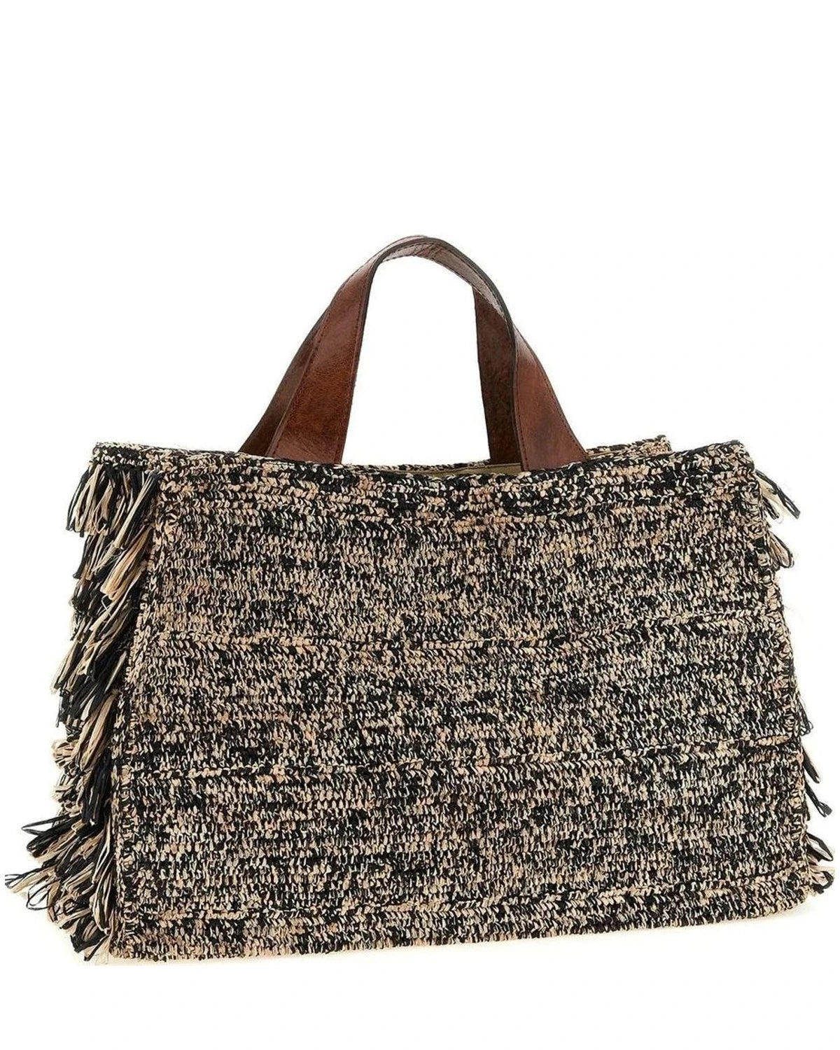 Ibeliv Tote Bag in brown, Raffia — view 2