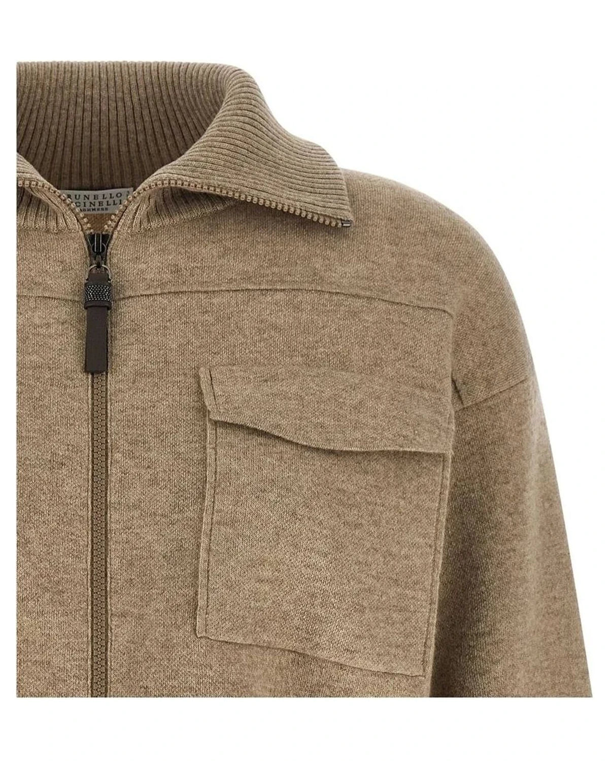 Brunello Cucinelli Cardigan in beige, Wool — view 3