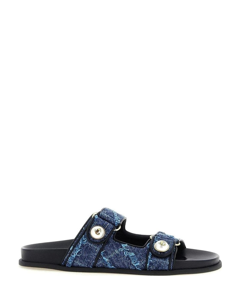 Jimmy Choo Blue Slides 