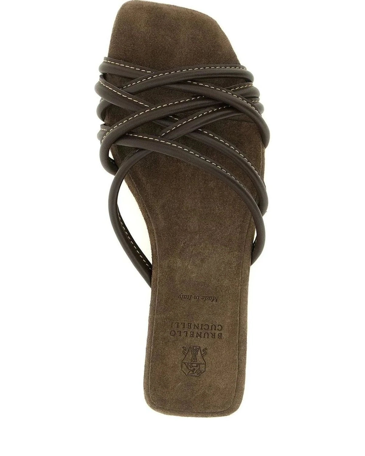 Brunello Cucinelli Brown Slides 