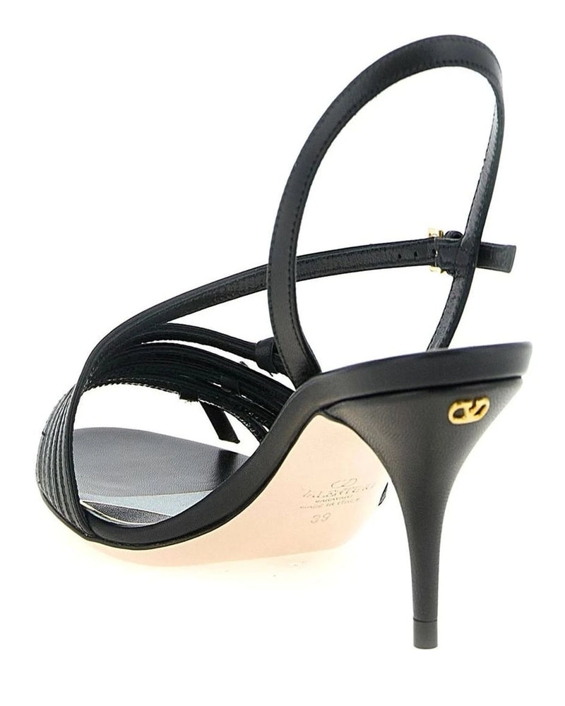 Valentino Garavani Black Stiletto Sandals 