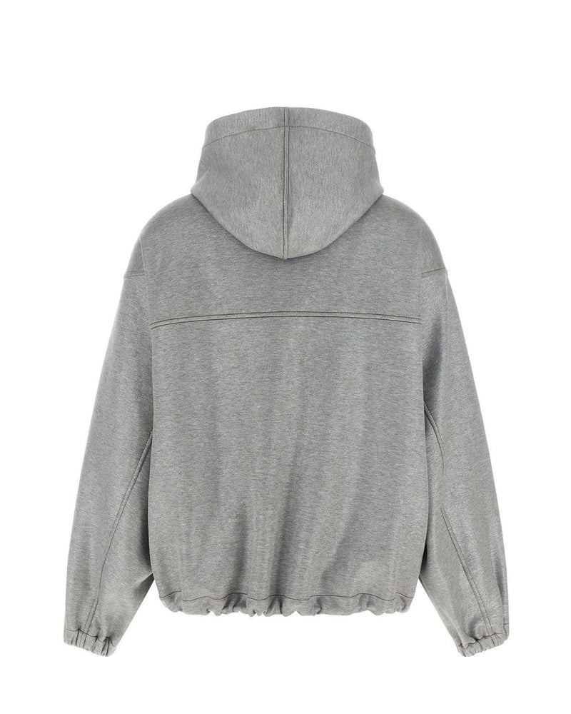 Brunello Cucinelli Bomber Jacket in silver, Cotton — view 2