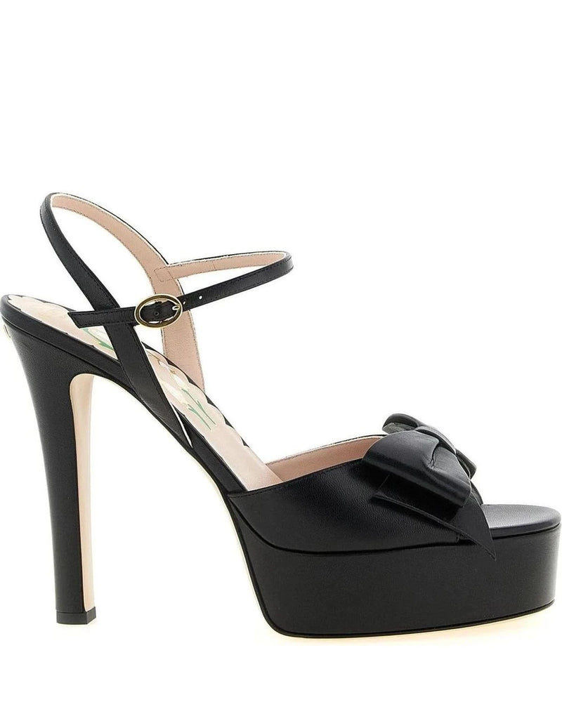 Valentino Garavani Black Stiletto Sandals 