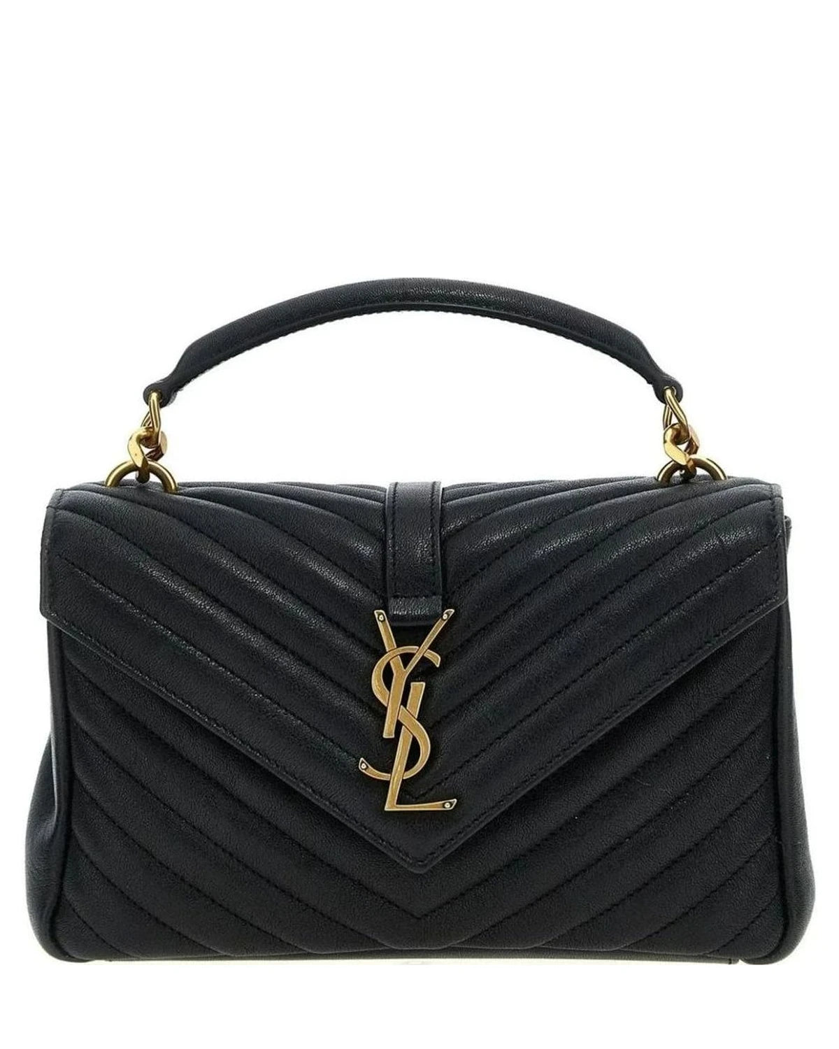 Saint Laurent Satchel Bag in black, Calfskin Leather