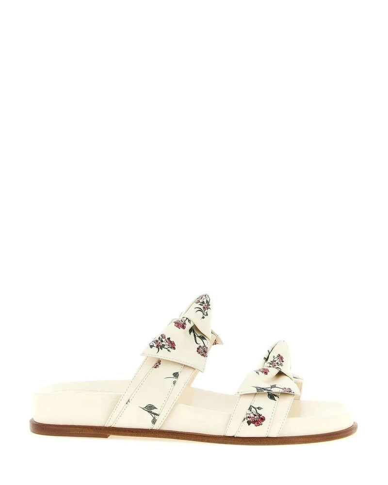 Alexandre Birman Cowhide White Slides 