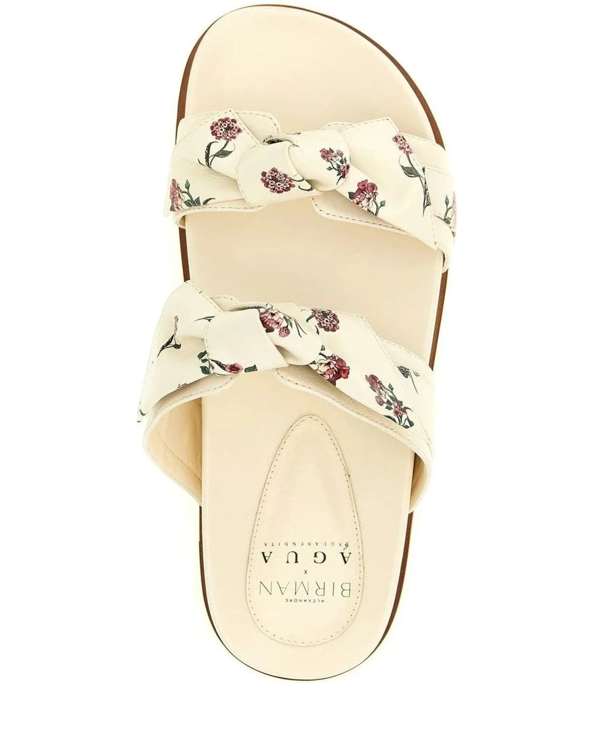 Alexandre Birman Cowhide White Slides 