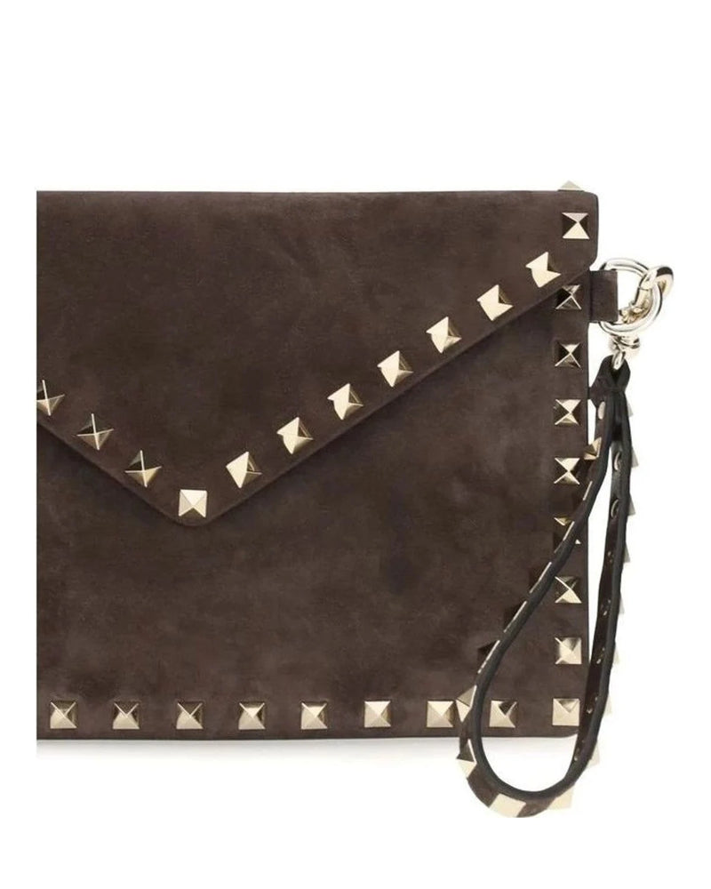 Valentino Garavani Wrist Bag in brown, Suede — view 3