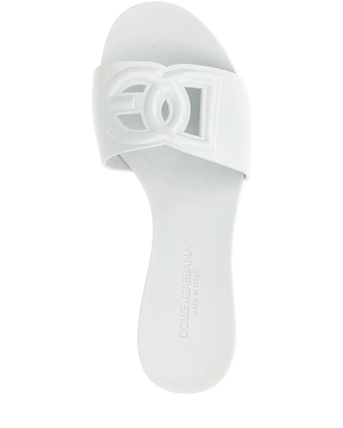 Dolce & Gabbana White Slides 