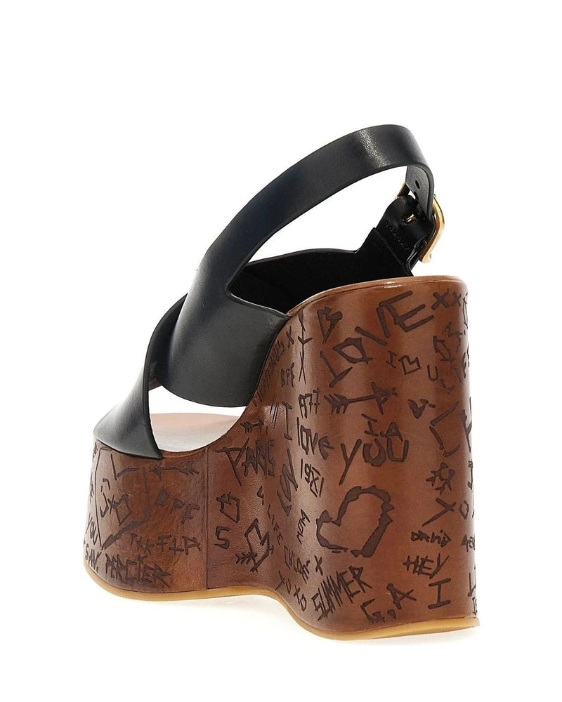 Chloé Black Wedges 