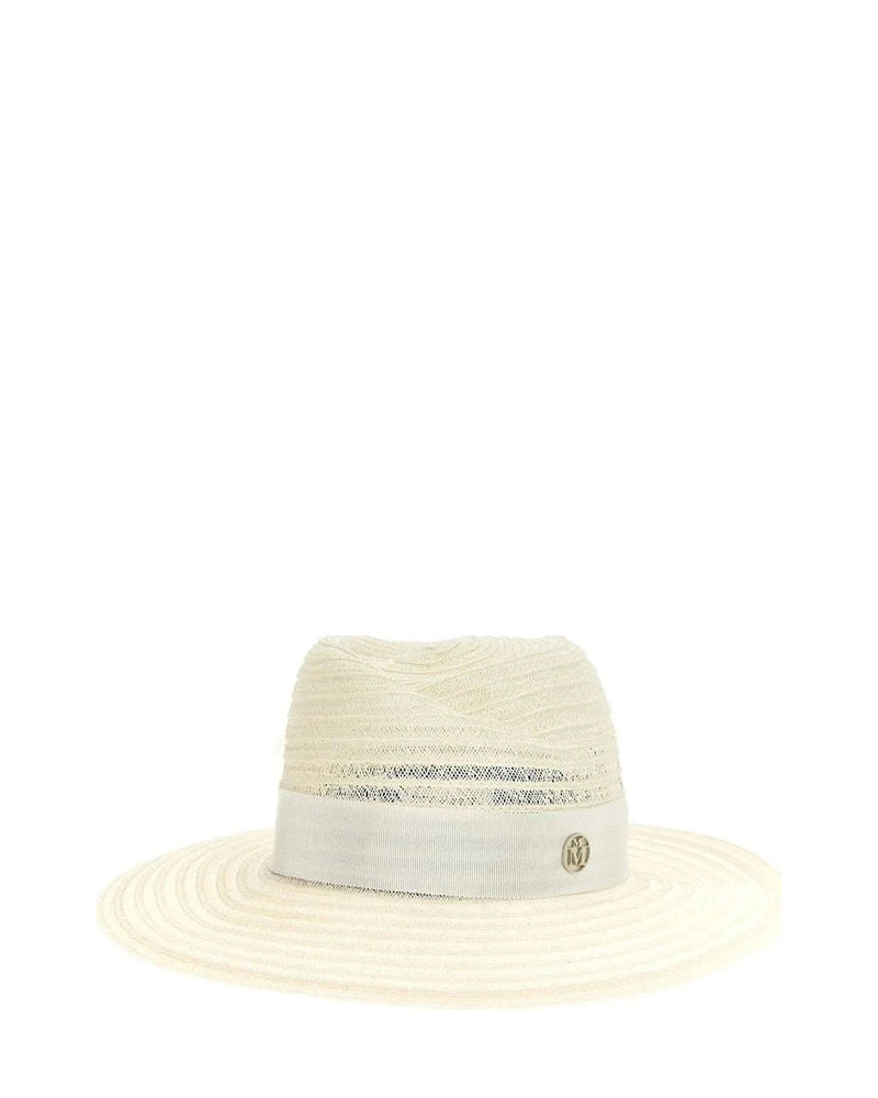 Maison Michel Panama Hat in white, Hemp