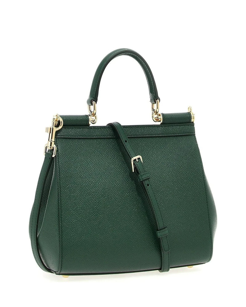 Dolce & Gabbana Satchel Bag in green, Calfskin Leather — view 2