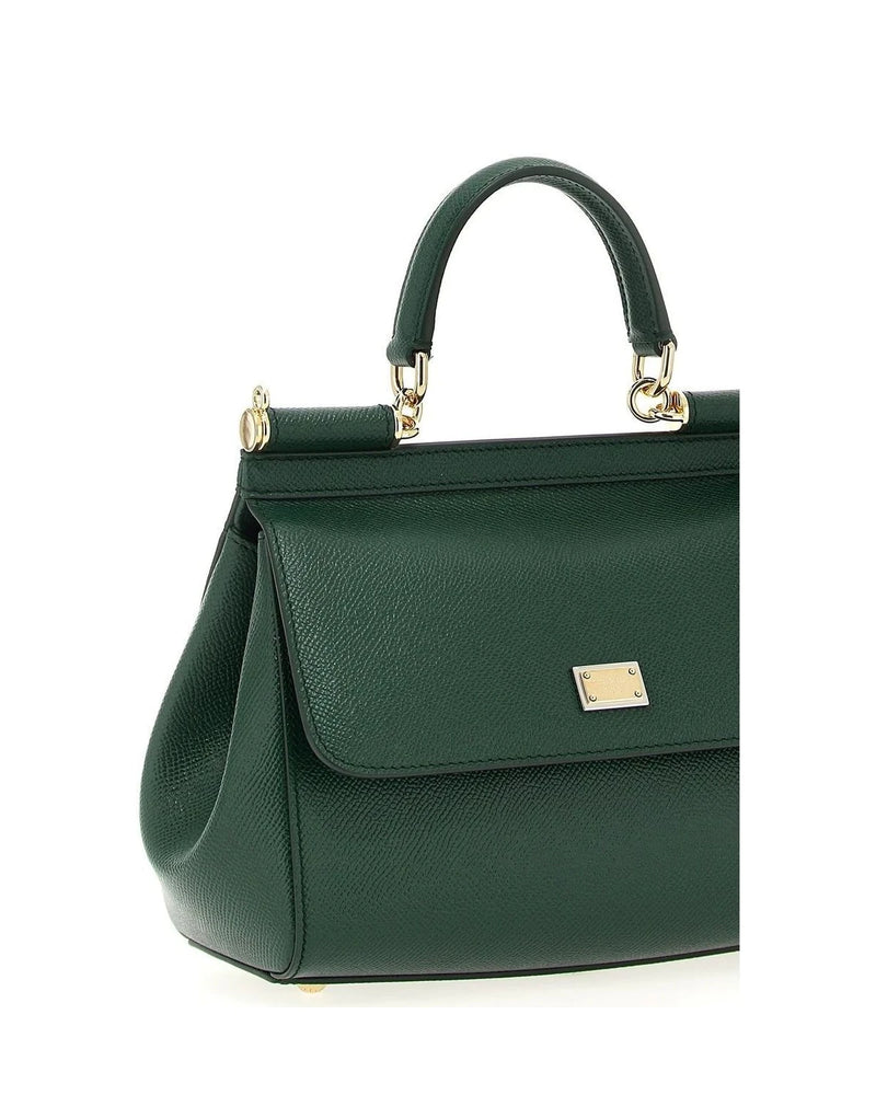 Dolce & Gabbana Satchel Bag in green, Calfskin Leather — view 3