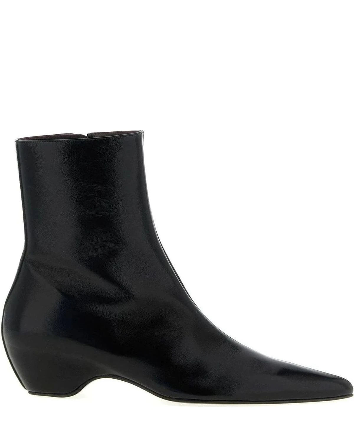 Khaite Black Ankle Boots 