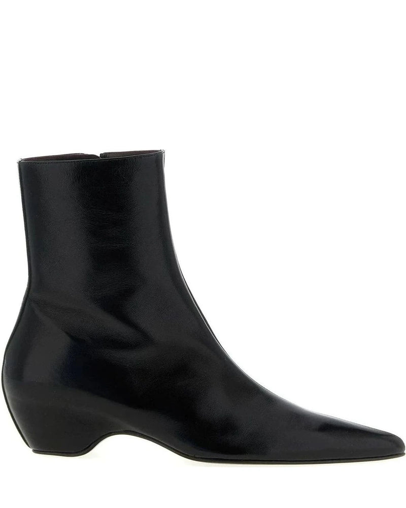 Khaite Black Ankle Boots 