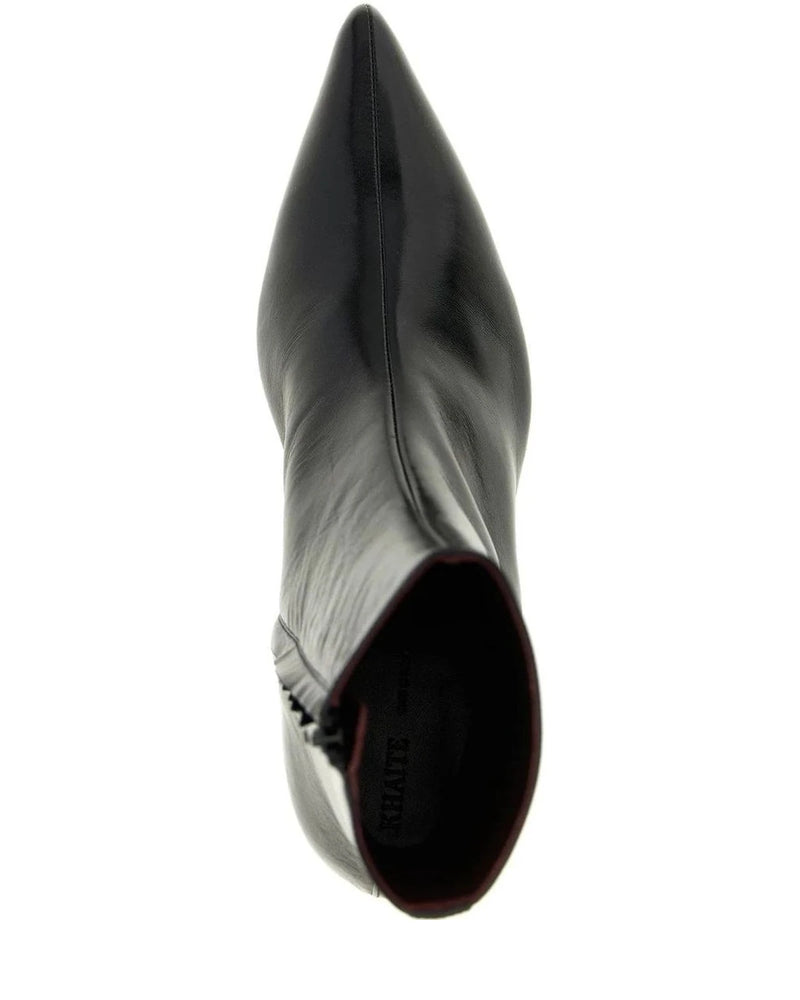 Khaite Black Ankle Boots 