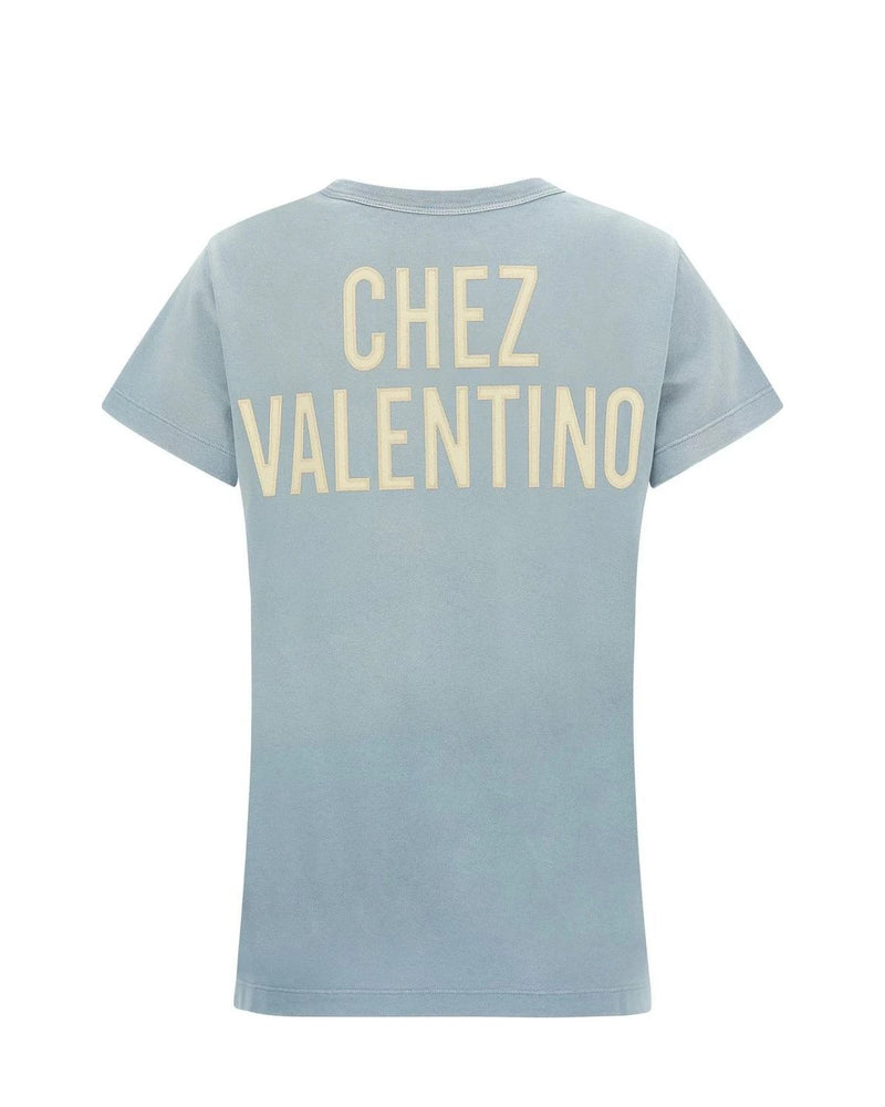 Valentino Garavani T-Shirt in blue, Cotton — view 2