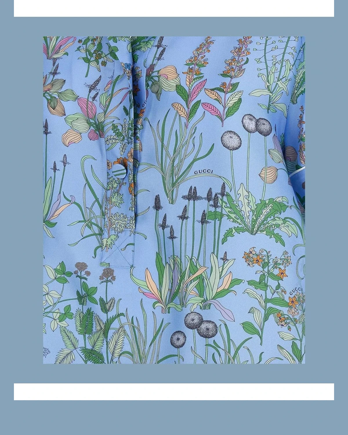 Gucci Dress Shirt in blue, Silk — view 4