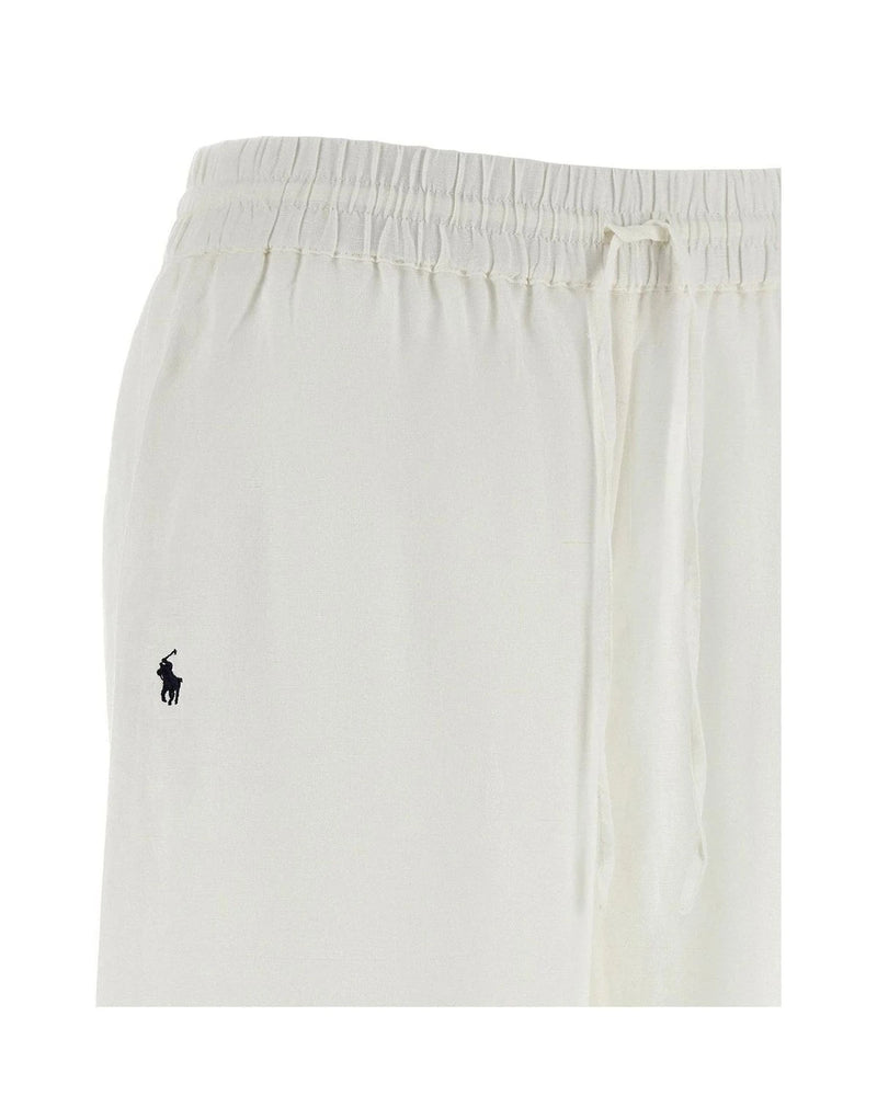 Polo Ralph Lauren Palazzo Pant in white, Linen — view 3