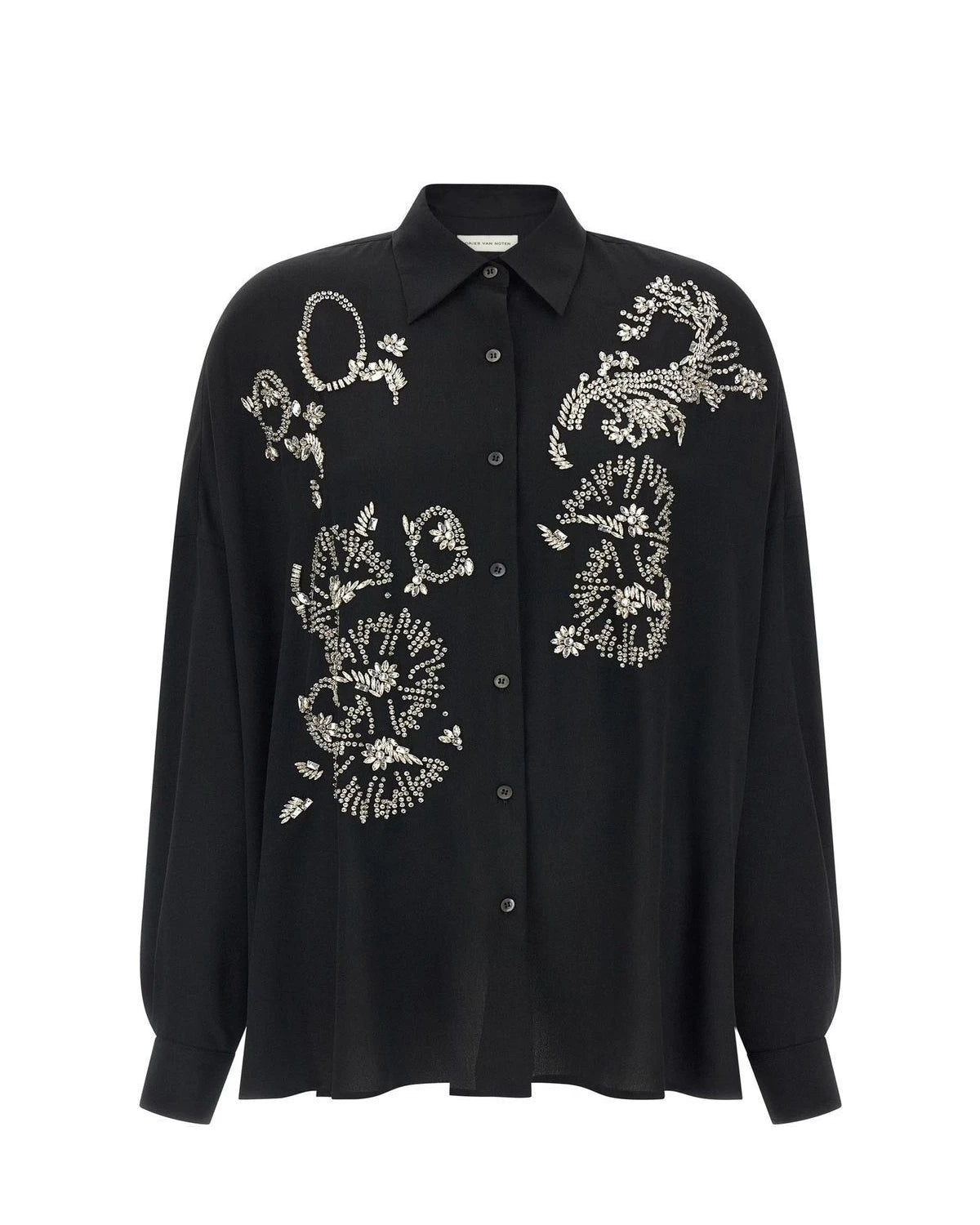 Dries Van Noten Dress Shirt in black, Polyester