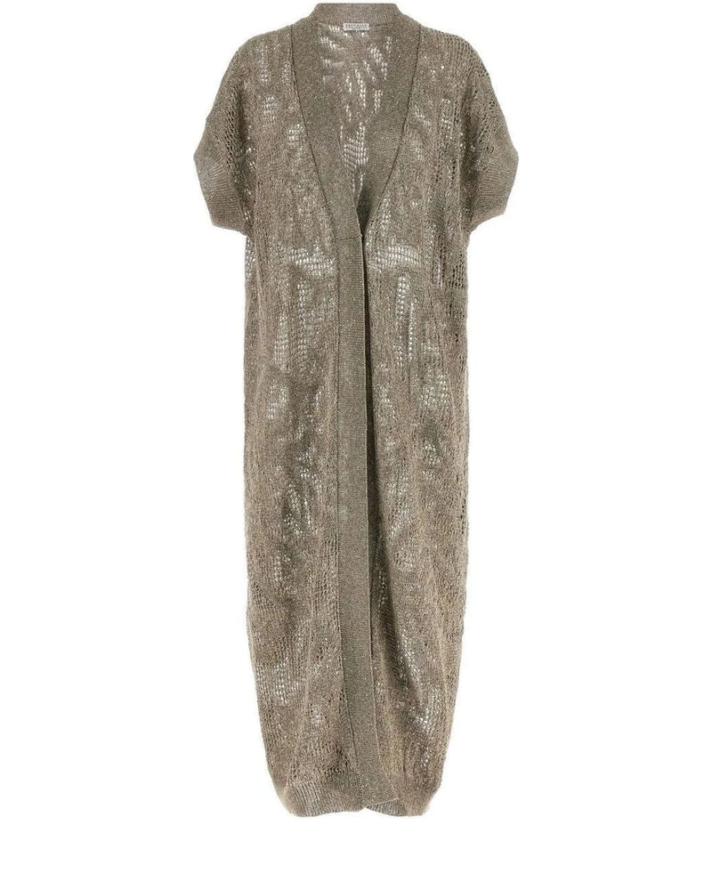 Brunello Cucinelli Cardigan in brown, Linen