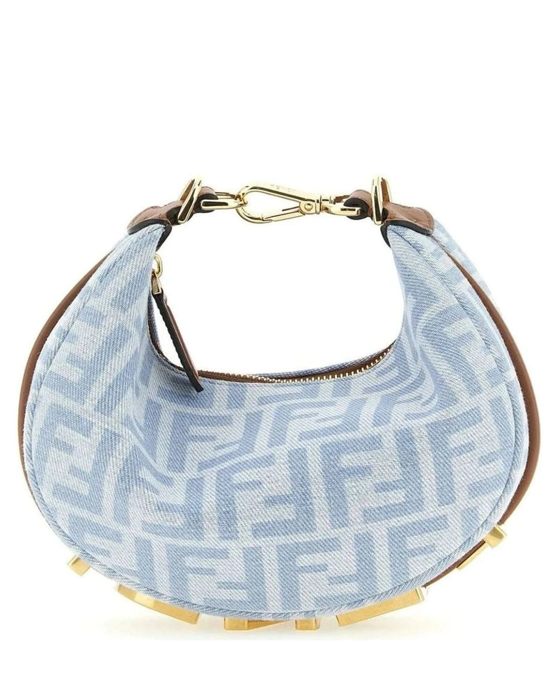 Fendi Hobo Bag in blue, Cotton