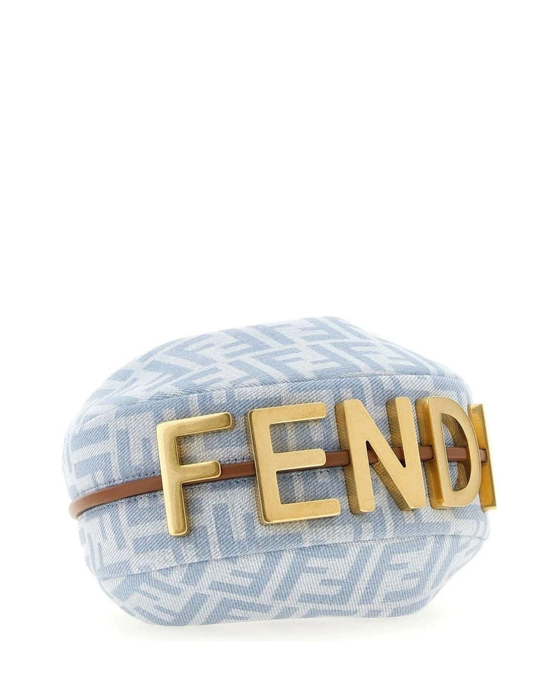 Fendi Hobo Bag in blue, Cotton — view 3