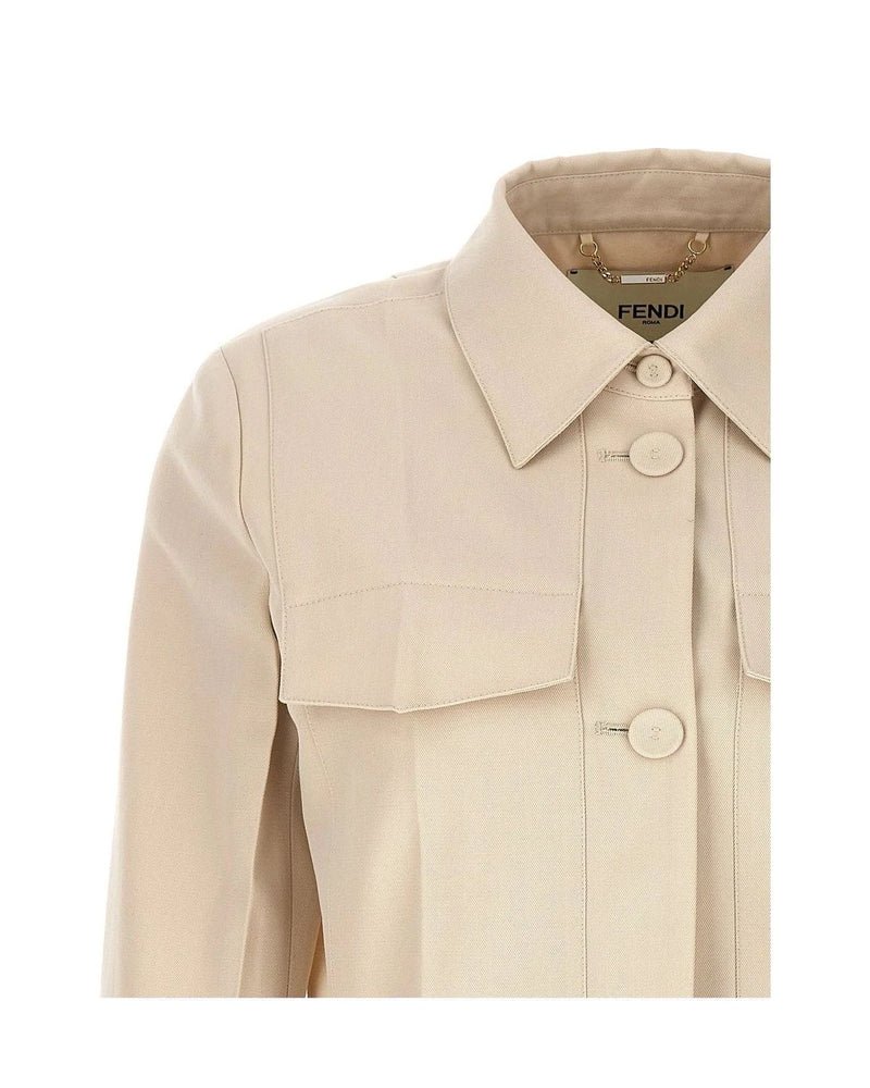 Fendi Bolero Jacket in beige, Wool — view 3