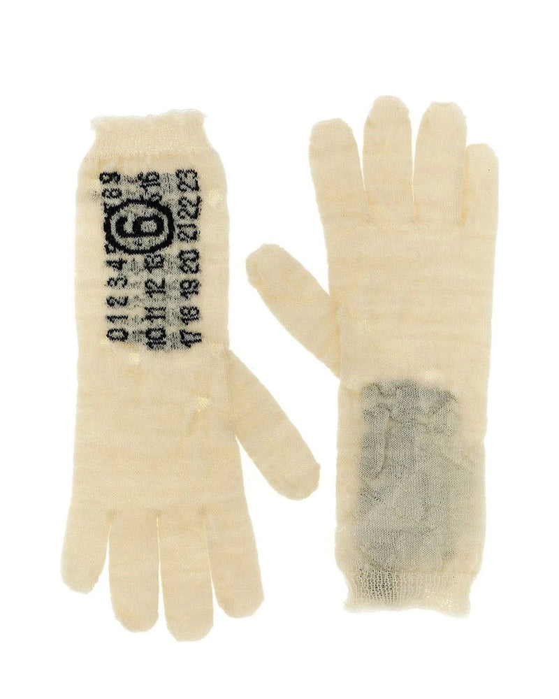 MM6 Maison Margiela Gloves & Mitten in beige, Virgin Wool