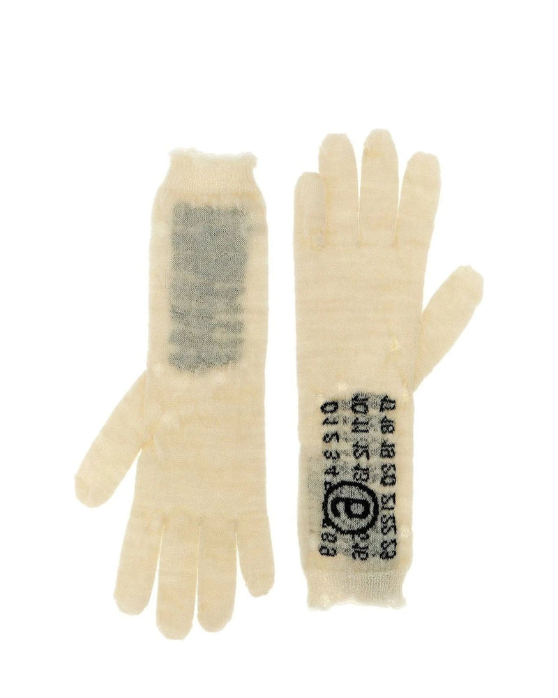 MM6 Maison Margiela Gloves & Mitten in beige, Virgin Wool — view 2