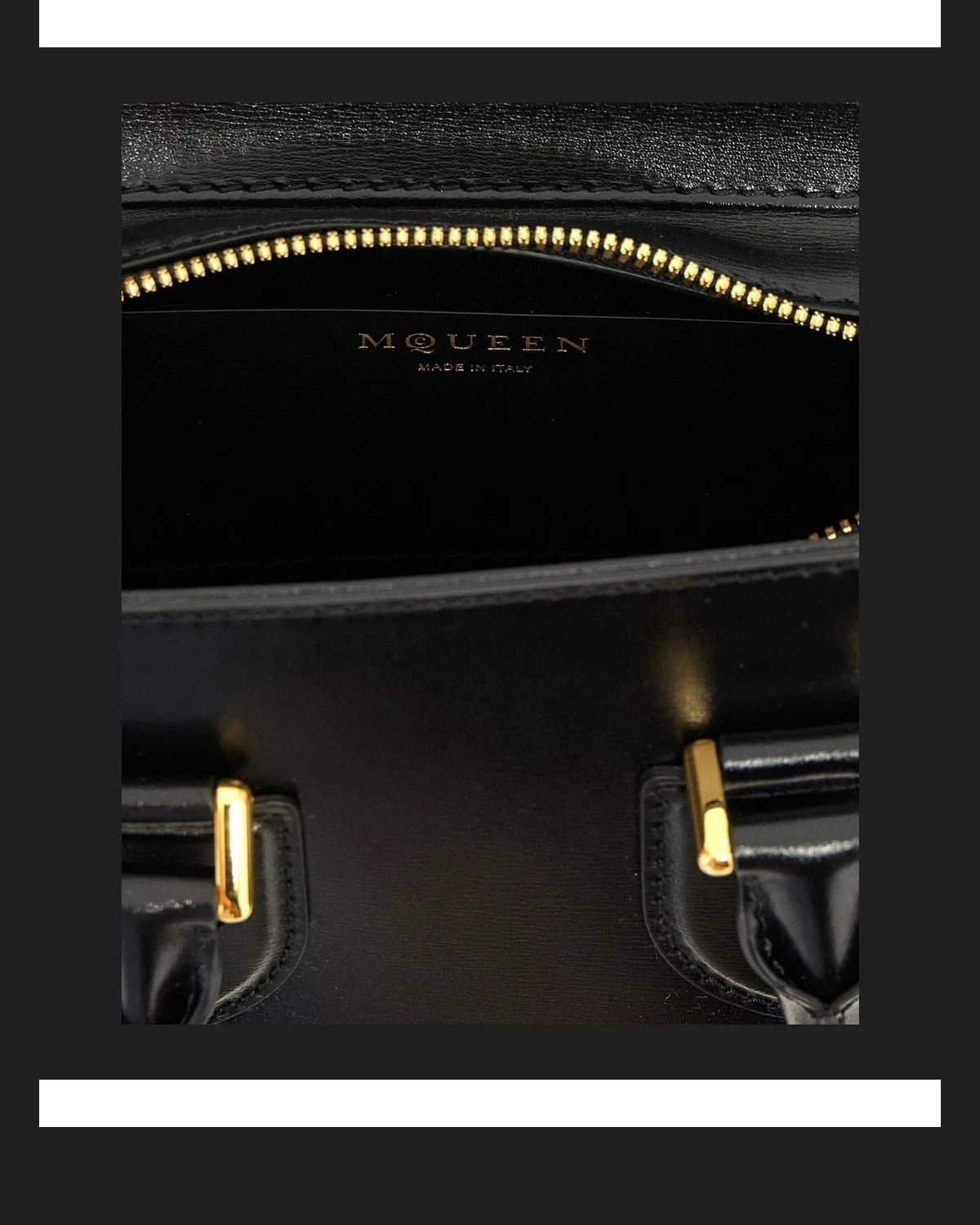 Alexander McQueen Satchel Bag in black, Calfskin Leather — view 4