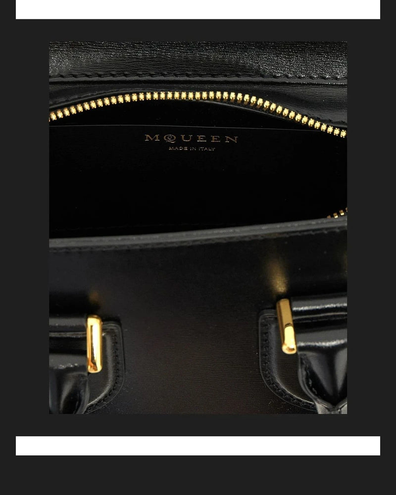Alexander McQueen Satchel Bag in black, Calfskin Leather — view 4