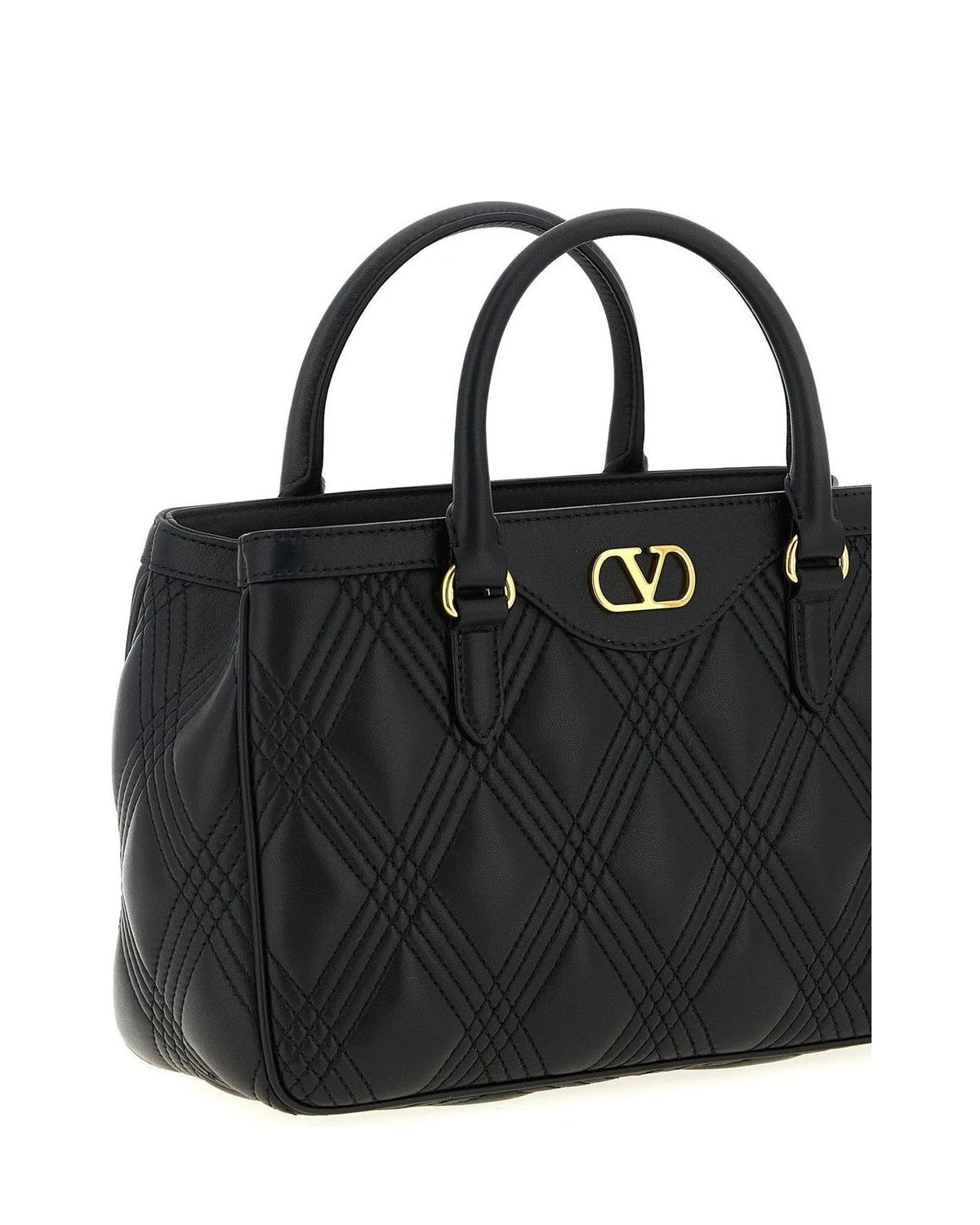 Valentino Garavani Satchel Bag in black, Lamb Leather — view 3