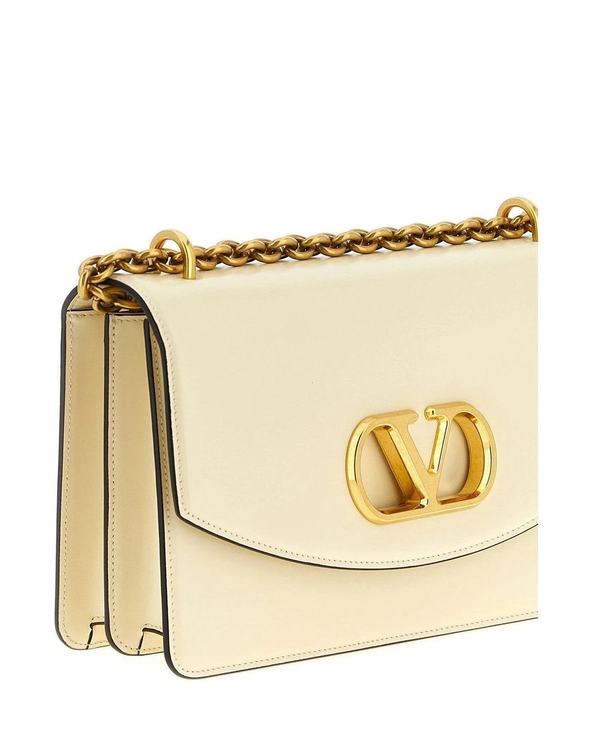 Valentino Garavani Shoulder Bag in white, Calfskin Leather — view 3