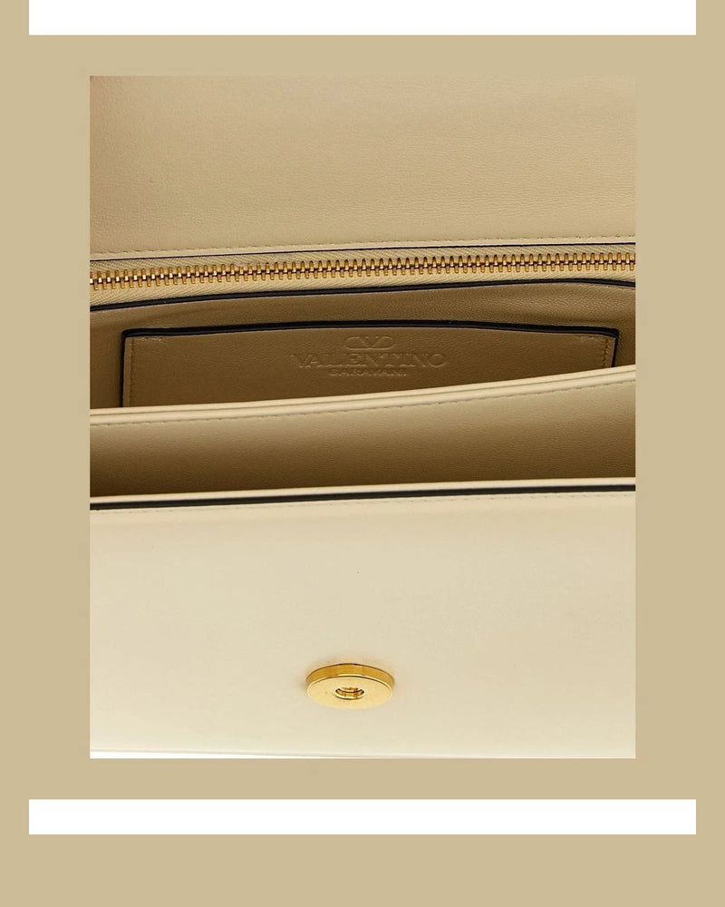 Valentino Garavani Shoulder Bag in white, Calfskin Leather — view 4