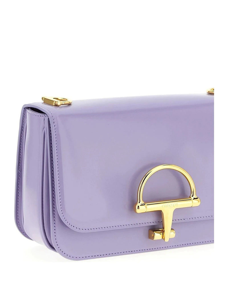 Gucci Shoulder Bag in purple, Calfskin Leather — view 3