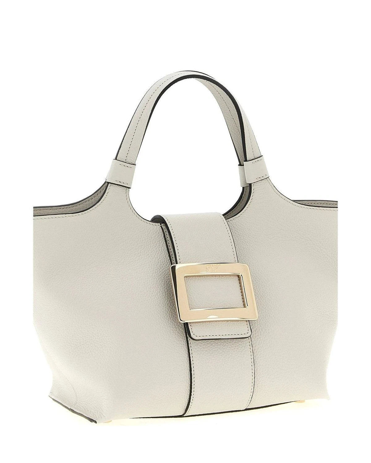 Roger Vivier Tote Bag in gray, Calfskin Leather — view 3