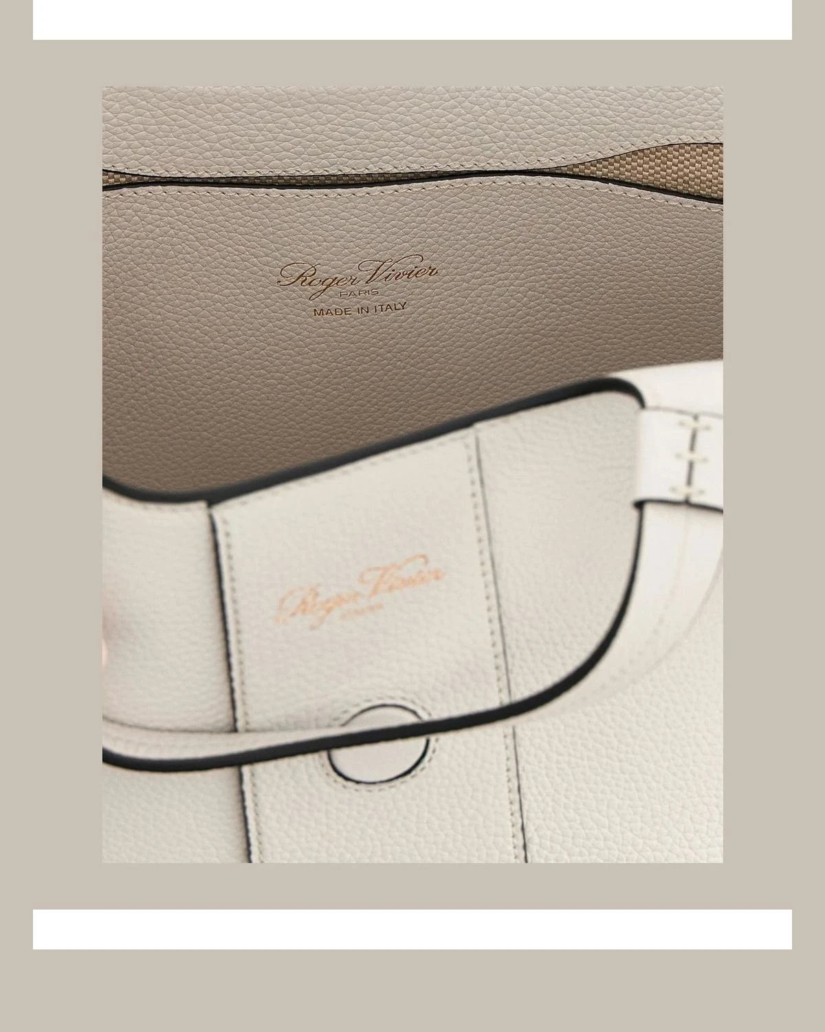 Roger Vivier Tote Bag in gray, Calfskin Leather — view 4